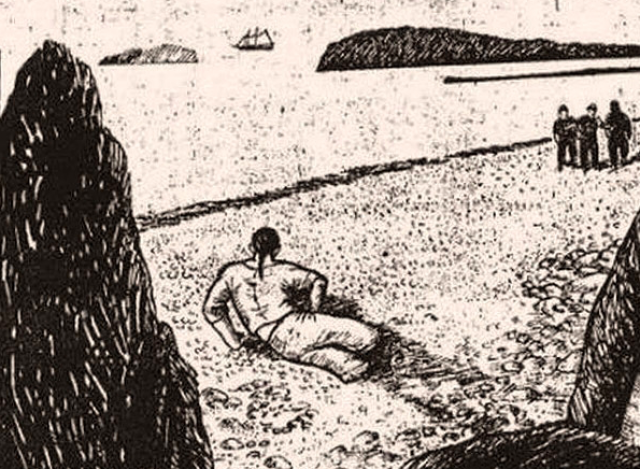 "Джером" (1840 - 1912) Ранней осенью 1863 года восьмилетний мальчик из канадского местечка Сэнди-Коув обнаружил на пляже незнакомца - молодого белого мужчину, чьи ноги были накануне кем-то, или чем-то ампутированы выше колен. Рядом с несчастным оставили сосуд с водой и ломоть хлеба. Человек не умел или не хотел говорить, только вымолвил всего пару слов, одним из которых стал "Джером". Так люди его и прозвали. 