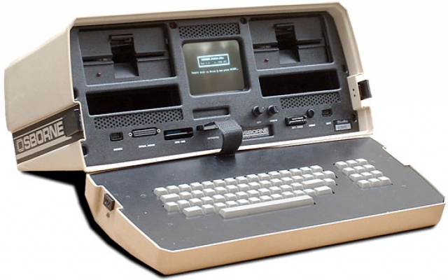 Ноутбук. В апреле 1981 впервые на всеобщее обозрение был выставлен так называемый блокнотный компьютер, который назывался "Osborne 1" и весил  одиннадцать килограмм.