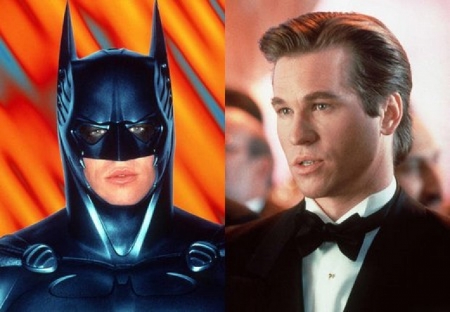 Вэл Килмер. Пожалуй, самая известная картина ,в которой он снялся - блокбастер 1995 года "Бэтмен навсегда". Затем, снявшись в середине 90-х в триллере "Схватка", Вэл продолжил сниматься в боевиках.