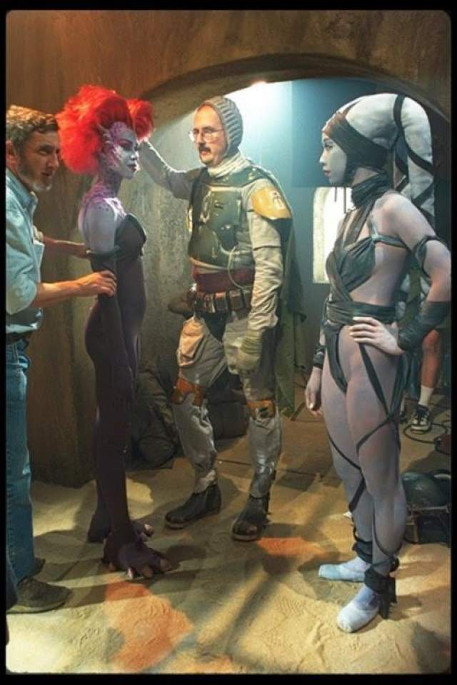 Звездные войны - Специальный выпуск  Боба Фетт без маски на съемках дополнительных сцен во дворце Джаббы.