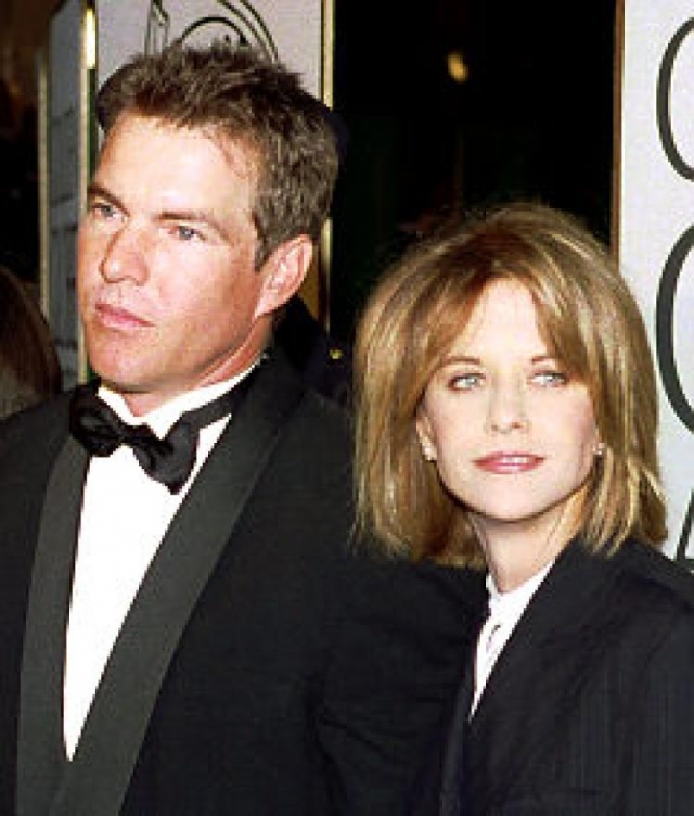 Мэг Райан. Актриса вышла замуж за коллегу по двум фильмам Дэнниса Куэйда в день Святого Валентина 1991 года.