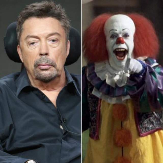 В более ранней версии "Оно" Пеннивайза сыграл Тим Карри, выразительное лицо актера идеально подошло для роли жуткого клоуна. 